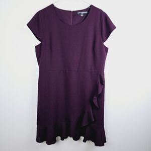 Karl Lagerfeld Burgundy Wine Ruffle Dress